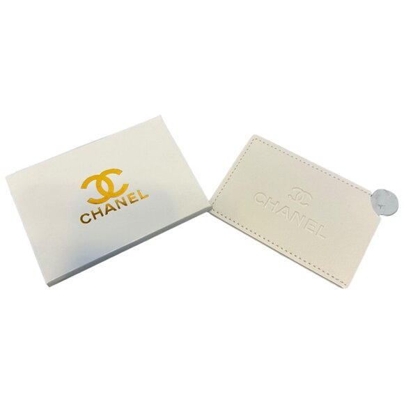 Beauty Pocket Mirror & Leather Card Holder NIB - Picture 2 of 6